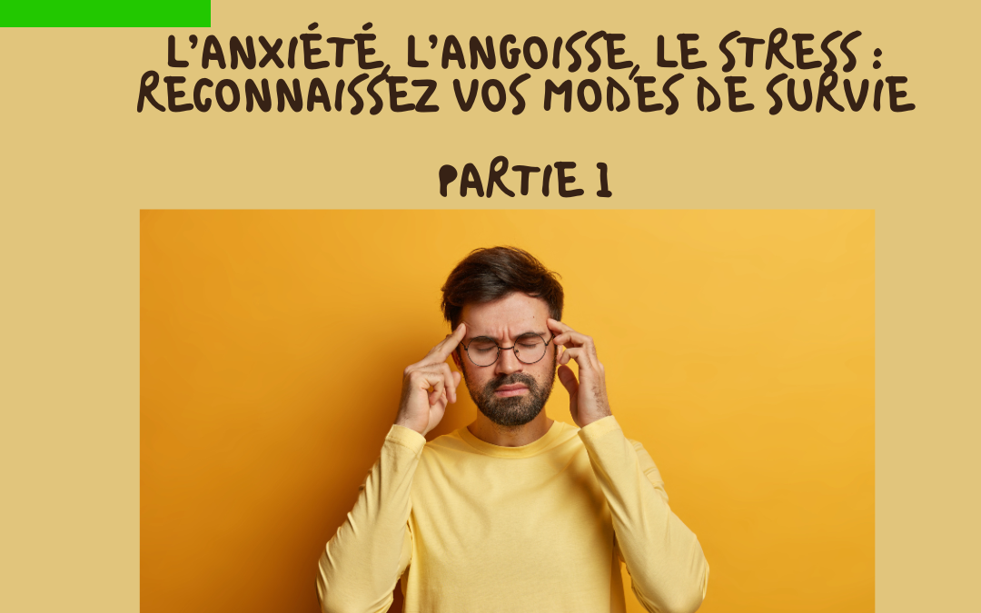 L’anxiété, l’angoisse, le stress : sachez reconnaître vos modes de survie… (1/3)